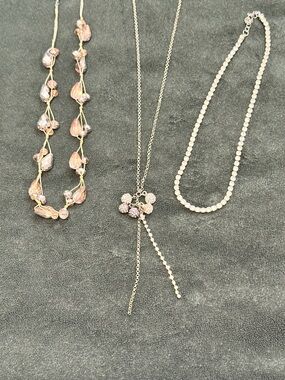 ✨ Swarovski Pink Crystal + Ann Taylor + Tennis Necklace Bundle